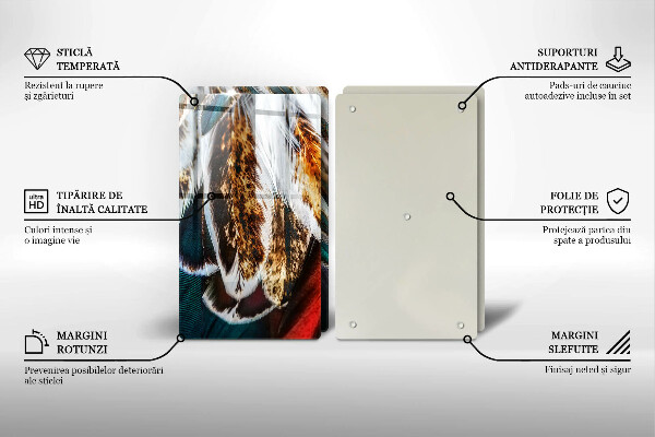 Copertura piano cottura Piume di uccelli boho