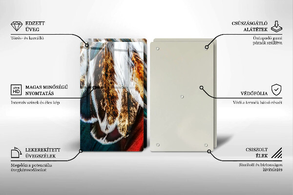 Copertura piano cottura Piume di uccelli boho