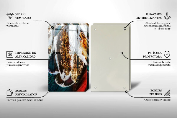 Copertura piano cottura Piume di uccelli boho