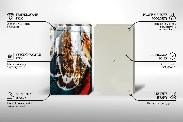 Copertura piano cottura Piume di uccelli boho