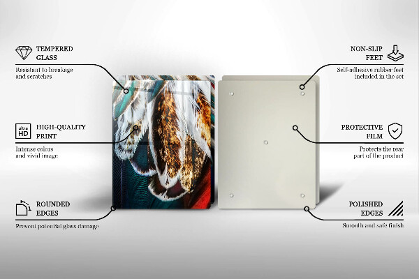 Copertura piano cottura Piume di uccelli boho