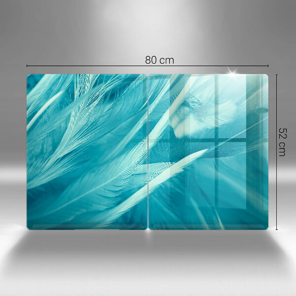 Copri piano cottura in vetro Piume delicate