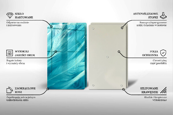 Copri piano cottura in vetro Piume delicate