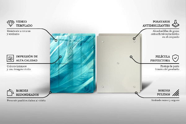 Copri piano cottura in vetro Piume delicate