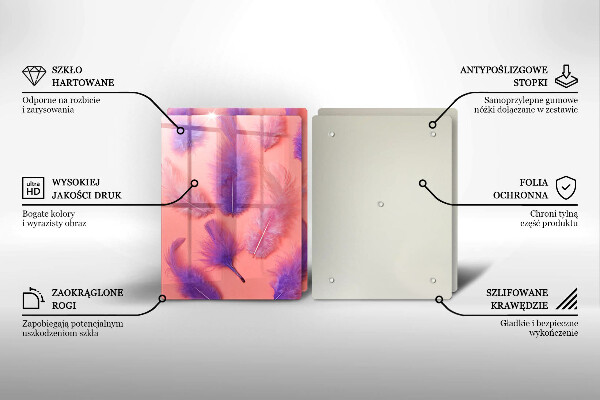 Copri piano cottura in vetro Piume soffici
