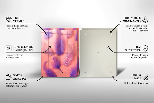 Copri piano cottura in vetro Piume soffici