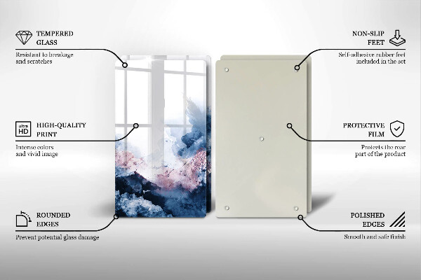 Copri piano cottura in vetro Montagne dipinte astratte