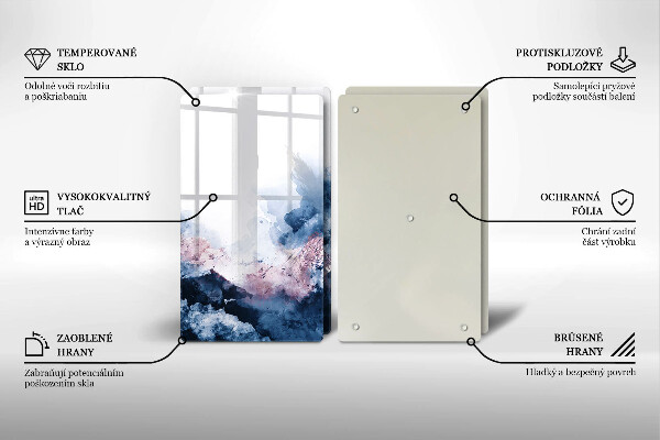 Copri piano cottura in vetro Montagne dipinte astratte