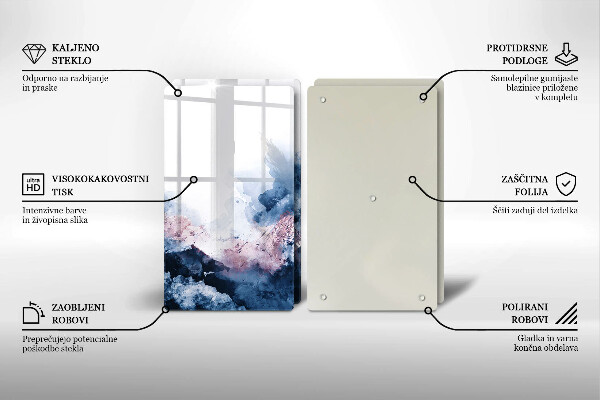 Copri piano cottura in vetro Montagne dipinte astratte