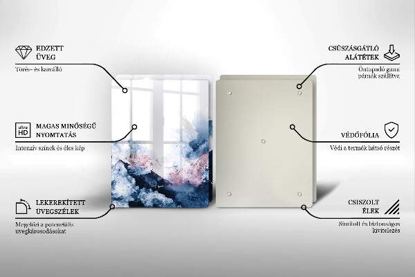 Copri piano cottura in vetro Montagne dipinte astratte