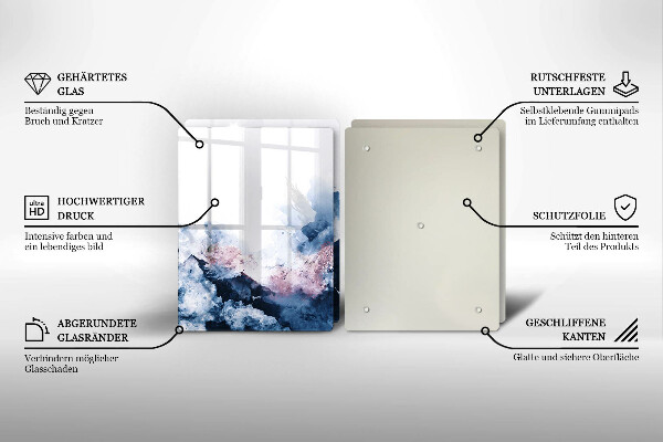 Copri piano cottura in vetro Montagne dipinte astratte