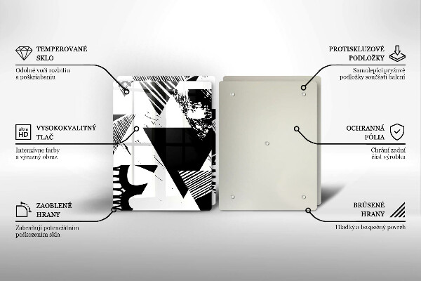 Copri piano cottura in vetro Triangoli geometrici