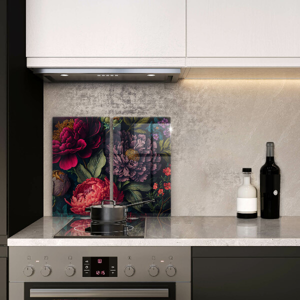 Copri piano cottura in vetro Bellissimi fiori