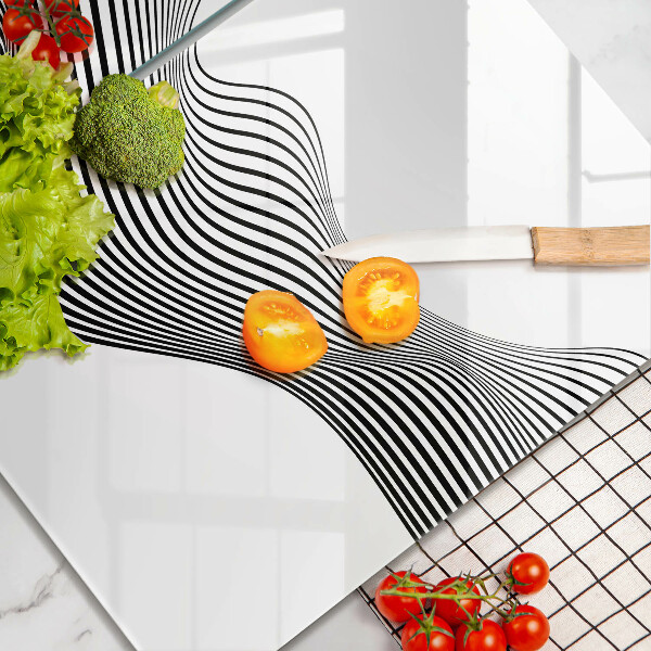 Copri piano cottura in vetro Astrazione lineare