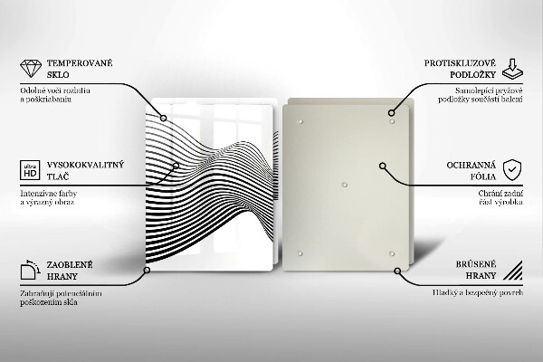 Copri piano cottura in vetro Astrazione lineare