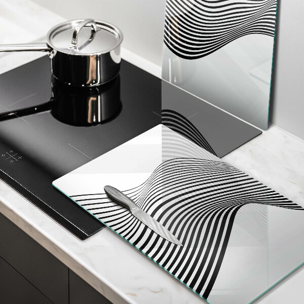 Copri piano cottura in vetro Astrazione lineare