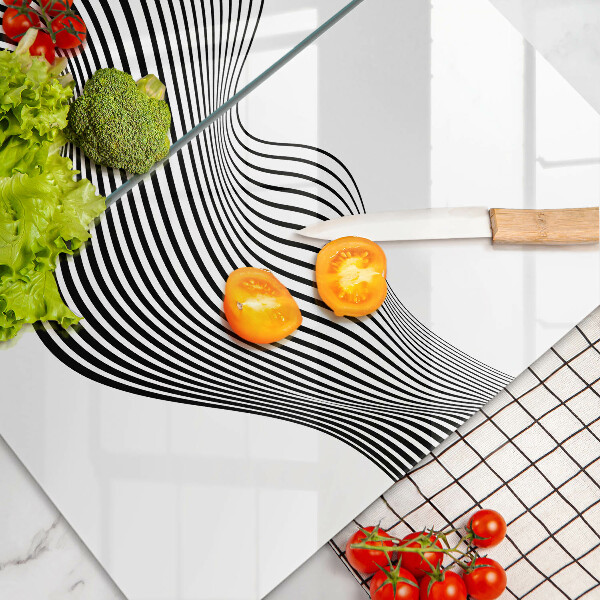 Copri piano cottura in vetro Astrazione lineare