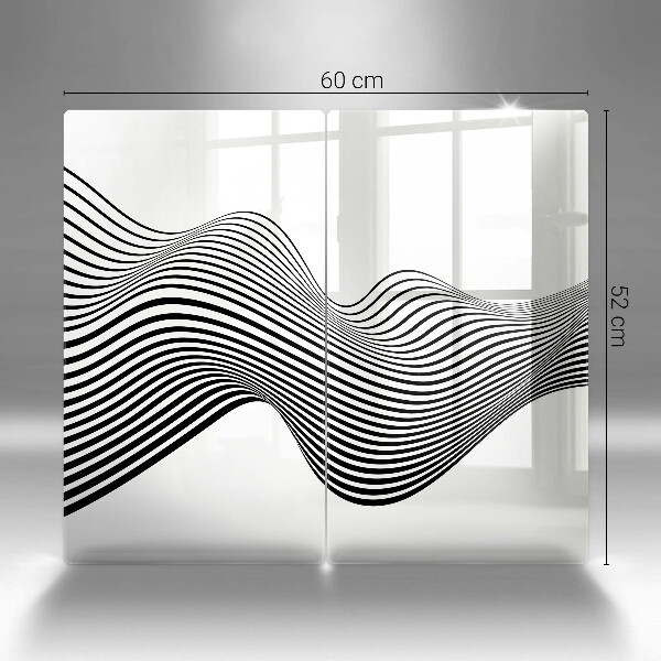 Copri piano cottura in vetro Astrazione lineare