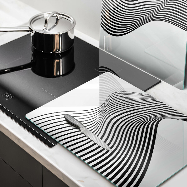 Copri piano cottura in vetro Astrazione lineare