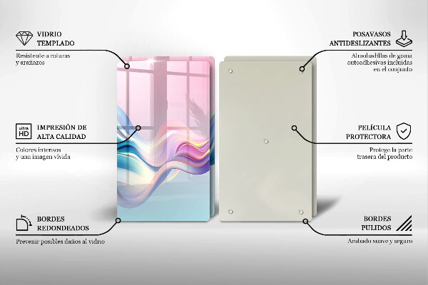 Copri piano cottura Astrazione pastello