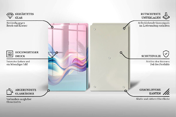 Copri piano cottura Astrazione pastello