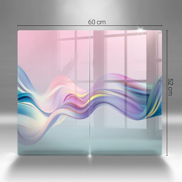 Copri piano cottura Astrazione pastello