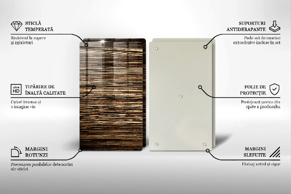 Copri piano cottura in vetro Struttura del legno