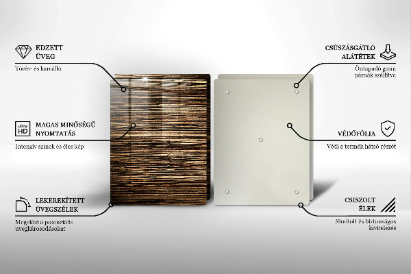 Copri piano cottura in vetro Struttura del legno