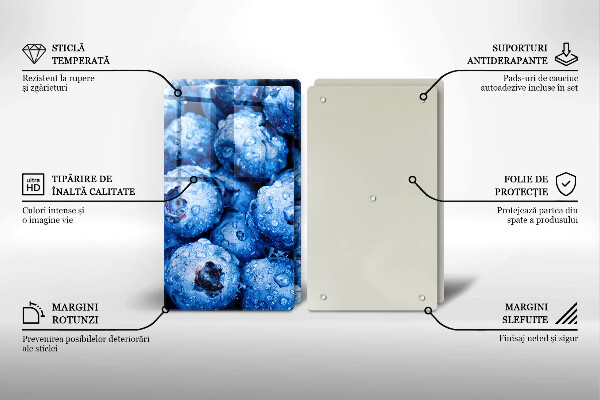 Copri piano cottura in vetro Mirtilli succosi