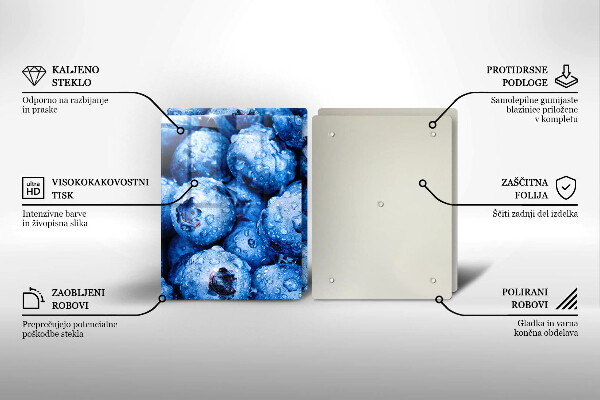 Copri piano cottura in vetro Mirtilli succosi