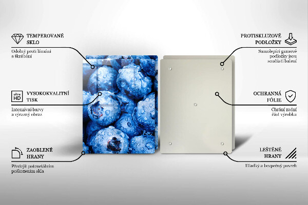 Copri piano cottura in vetro Mirtilli succosi