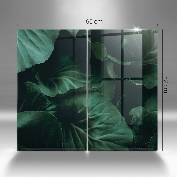 Copertura piano cottura Foglie selvatiche scure