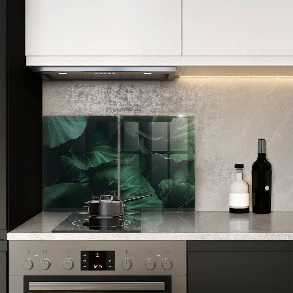 Copertura piano cottura Foglie selvatiche scure