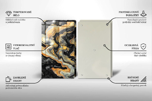 Copri piano cottura in vetro Struttura astratta