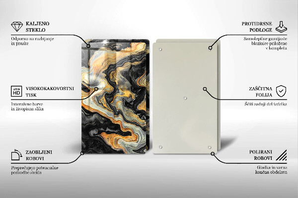 Copri piano cottura in vetro Struttura astratta