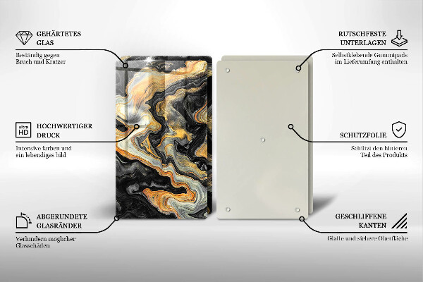 Copri piano cottura in vetro Struttura astratta