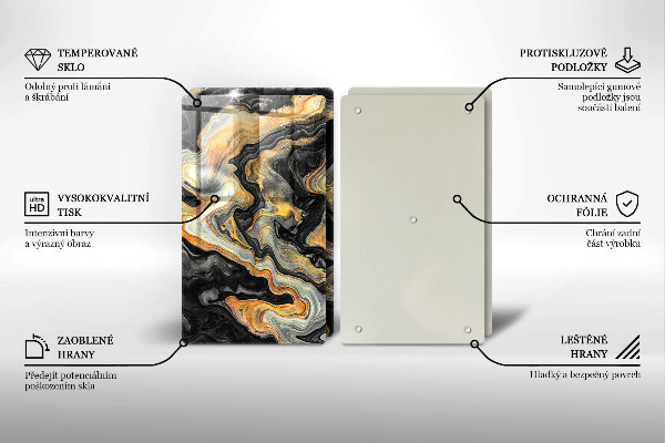 Copri piano cottura in vetro Struttura astratta