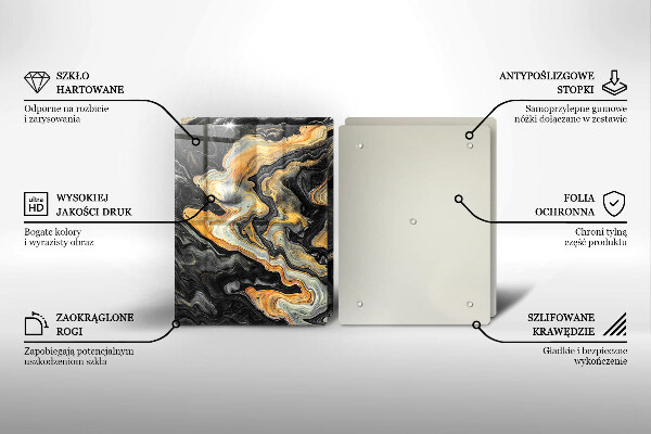 Copri piano cottura in vetro Struttura astratta