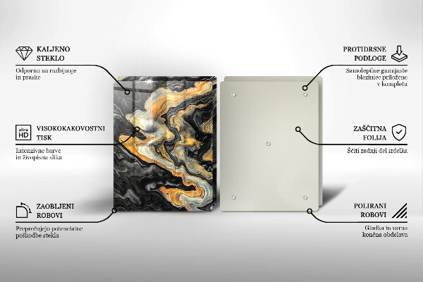 Copri piano cottura in vetro Struttura astratta