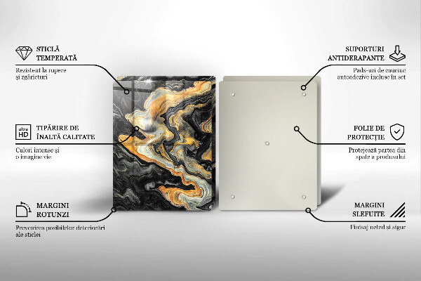 Copri piano cottura in vetro Struttura astratta