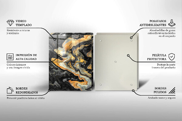 Copri piano cottura in vetro Struttura astratta