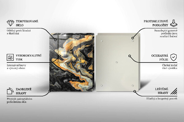 Copri piano cottura in vetro Struttura astratta