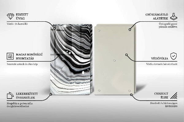Copri piano cottura in vetro Astrazione dell'inchiostro