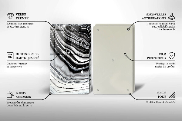 Copri piano cottura in vetro Astrazione dell'inchiostro