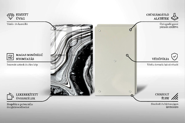 Copri piano cottura in vetro Astrazione dell'inchiostro