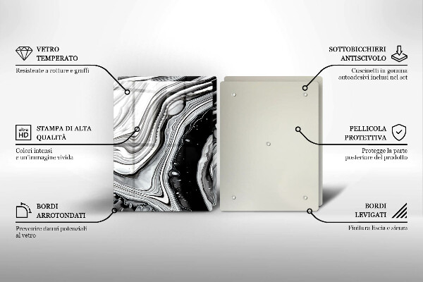 Copri piano cottura in vetro Astrazione dell'inchiostro