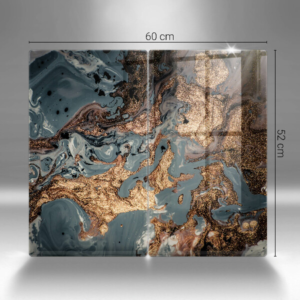 Copri piano cottura in vetro Struttura in roccia dorata