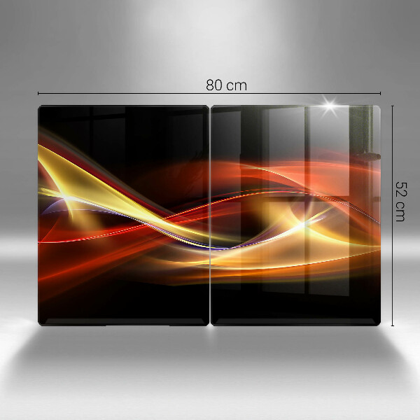 Copri piano cottura in vetro Fumo e luce astratti