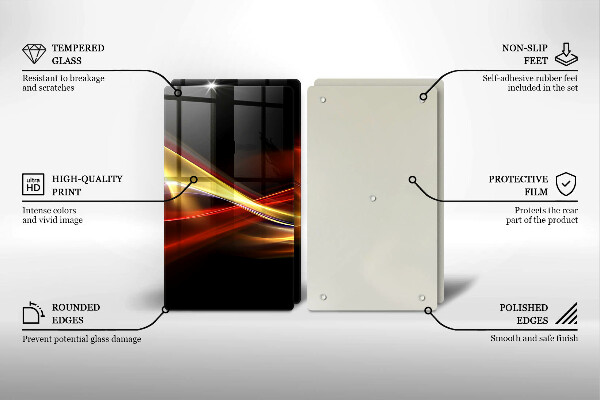 Copri piano cottura in vetro Fumo e luce astratti