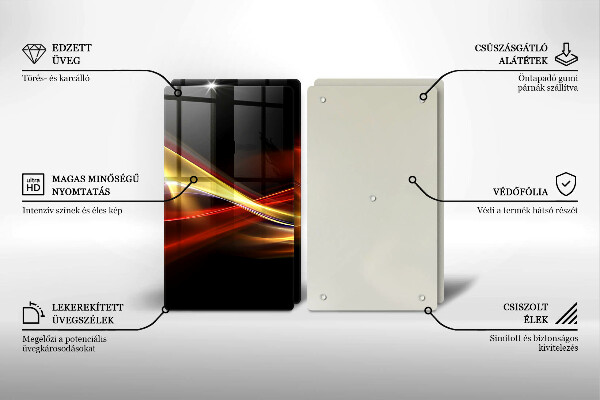 Copri piano cottura in vetro Fumo e luce astratti